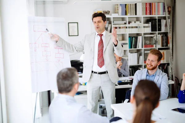 Toplantı iş adamları ve yoğun bir gün ofiste