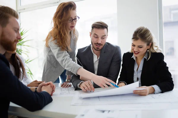 Group Architects Business People Working Together Brainstorming — Stock Photo, Image