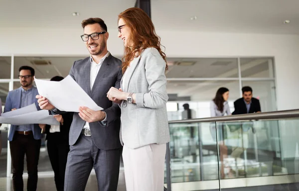 Business Colleagues Modern Conference Meeting Room Presentation — Stock Photo, Image