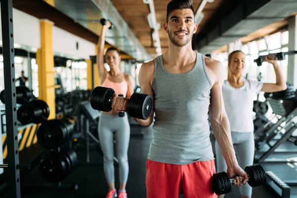 Grupo Personas Saludables Fitness Gimnasio — Foto de Stock