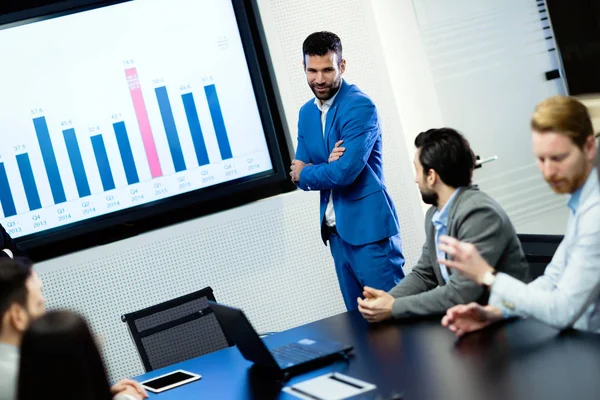 Picture Businesspeople Attending Seminar Conference Room — Stock Photo, Image