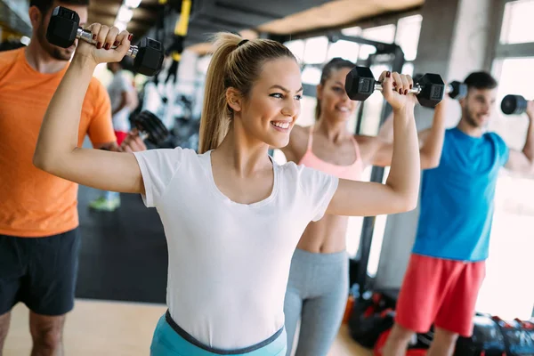 Group People Training Gym Together — Stock Photo, Image