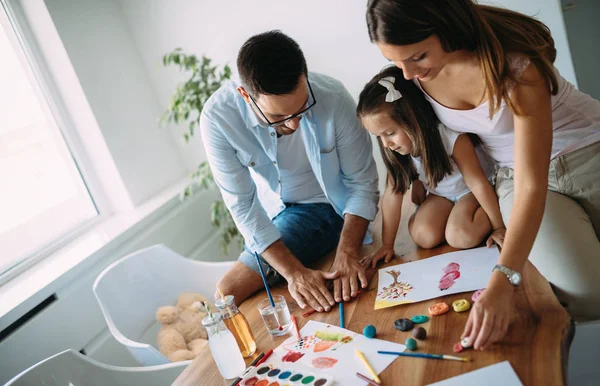 Happy Family Having Fun Time Together Home — Stock Photo, Image