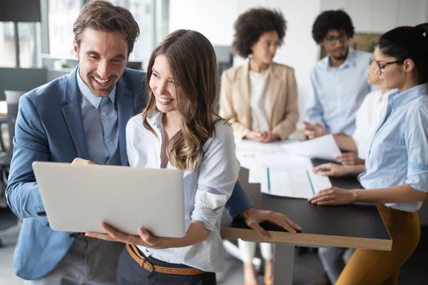 Konferens För Affärsmän Lagarbete Diskussion Företagskoncept — Stockfoto