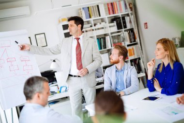 İş planı çalışanlara CEO'su tarafından flipchart açıkladı