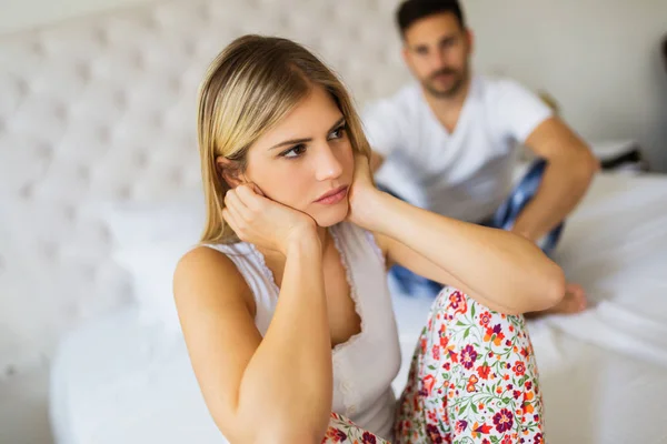 Unga Olyckliga Par Har Problem Sin Relation — Stockfoto