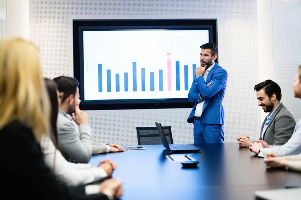 Picture Businesspeople Attending Seminar Conference Room — Stock Photo, Image