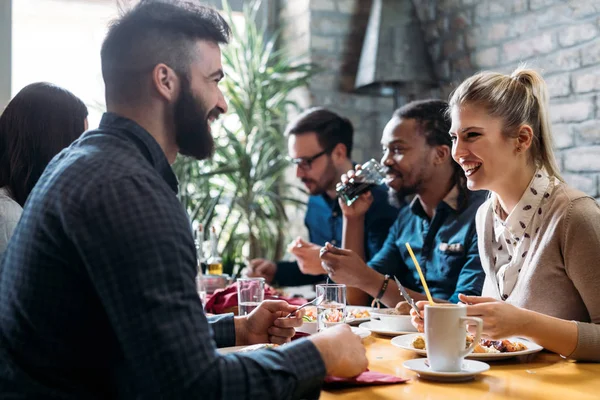 Picture Young Business Colleagues Break Cafe — Stock Photo, Image