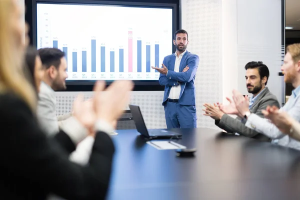 Imagen Reunión Negocios Moderna Sala Conferencias — Foto de Stock