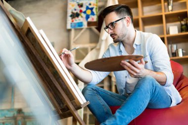 Erkek Sanat Okulu sanatçı Studio tuval üzerine yağlı boya ile resim