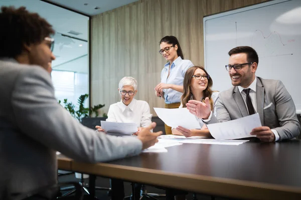 Meeting Corporate Company Success Business People Brainstorming Teamwork Concept — Stock Photo, Image