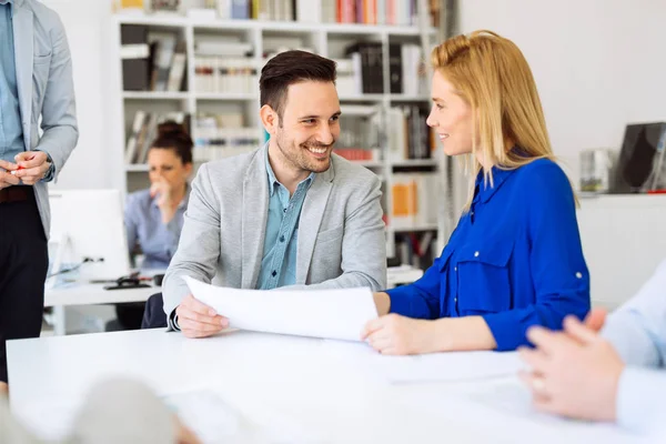 Succeful Business Partners Brainstorming Office — Stock Photo, Image