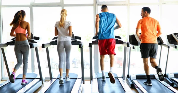 Picture People Doing Cardio Training Treadmill Gym — Stock Photo, Image