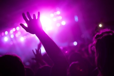 Konserde müzik performans zevk mutlu kalabalık tezahürat