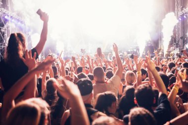 Zevk ve Müzik Festivali'nde dans mutlu kalabalık portresi