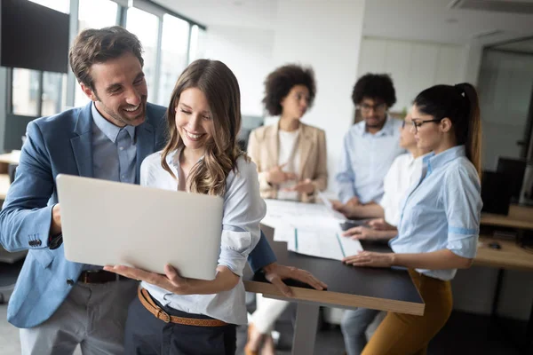 Reunión Negocios Trabajo Equipo Oficina Por Gente Negocios — Foto de Stock