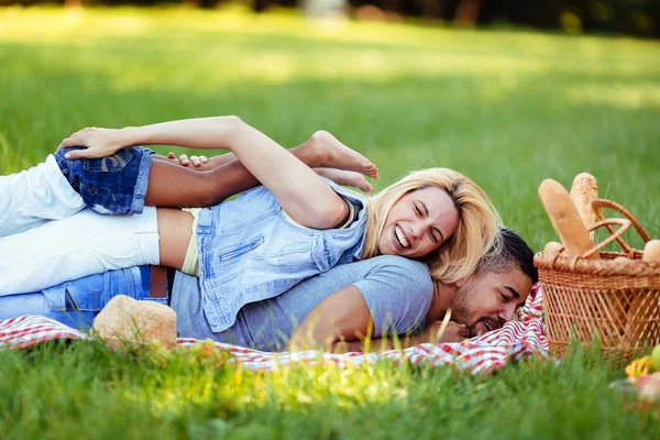 Gelukkige Familie Plezier Tijd Samen Picknick — Stockfoto