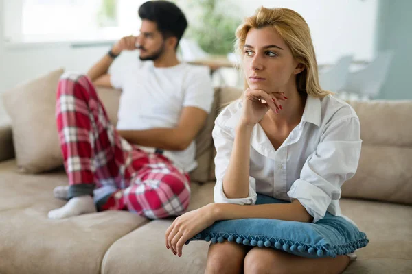 Unhappy Married Couple Verge Divorce Due Impotence Jealousy — Stock Photo, Image
