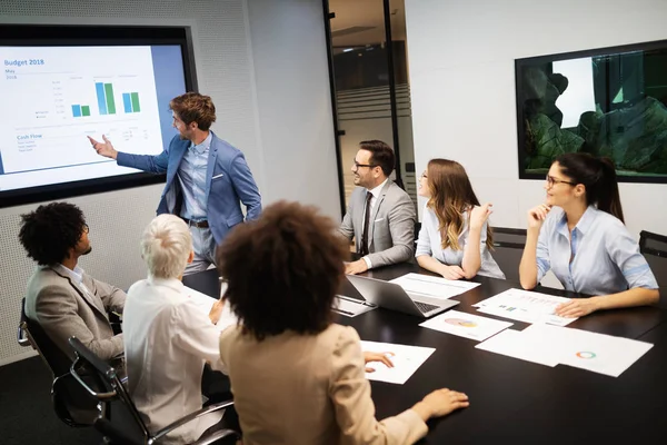 Meeting Corporate Company Success Business People Brainstorming Teamwork Koncepció — Stock Fotó