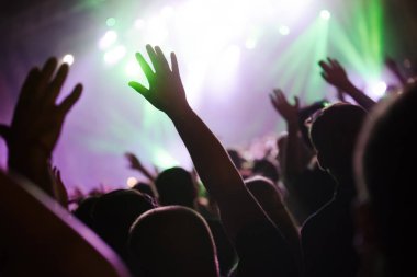 Resim Müzik Festivali'nde insanlar dans partisi