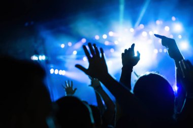 Resim Müzik Festivali'nde insanlar dans partisi