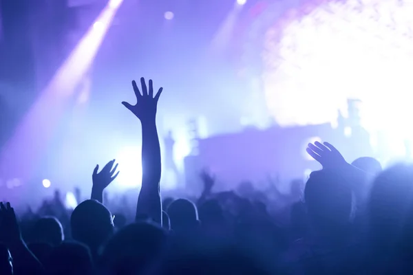 Imagen Del Público Bailando Festival Conciertos Música — Foto de Stock