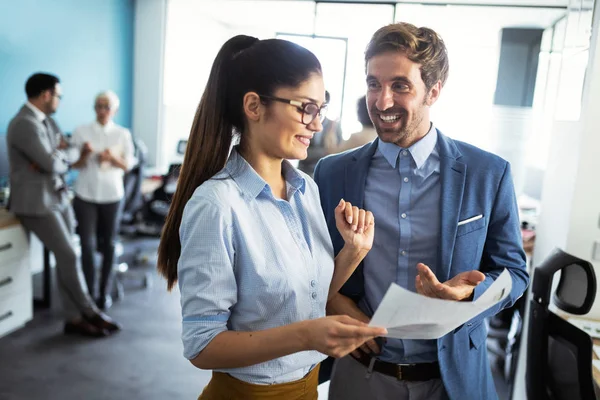 Gruppo Lavoro Felice Successo Persone Lavoro Ufficio — Foto Stock