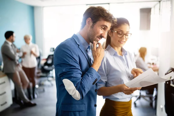 Exitoso Grupo Empresarial Feliz Personas Trabajo Oficina —  Fotos de Stock