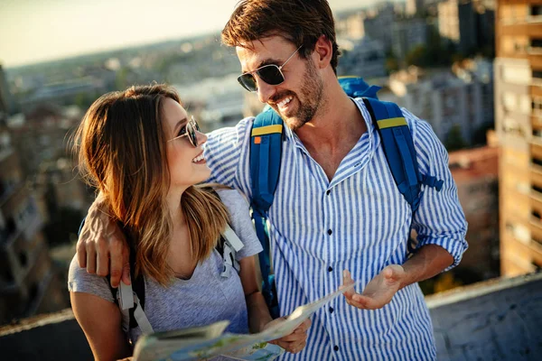 Smekmånad Resa Backpacker Turist Turism Eller Semester Semester Resa Koncept — Stockfoto