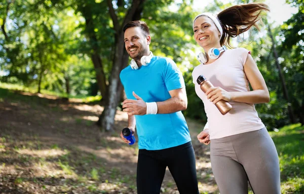 Fitness Training Voor Paar Love Outdoor — Stockfoto