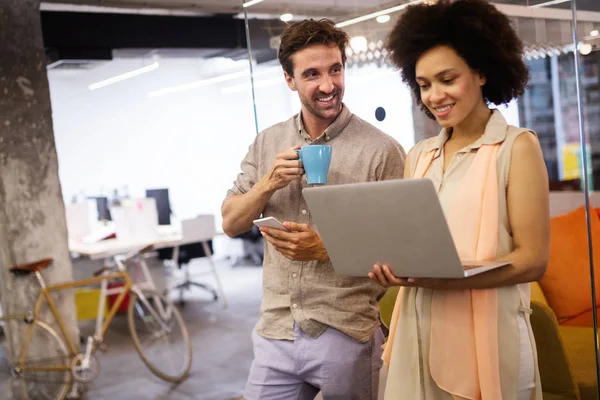 Creative business people working on business project in office — Stock Photo, Image