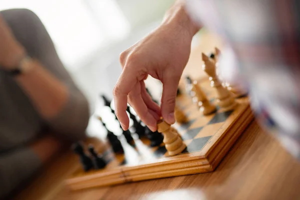 Chess game, strategy plan for winning concept