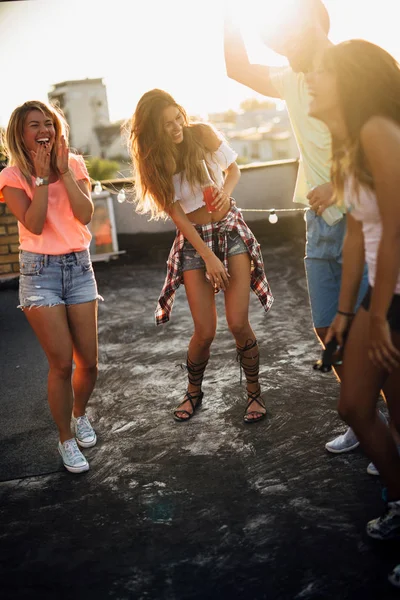 Group Young People Having Fun Summertime Party — Stock Photo, Image