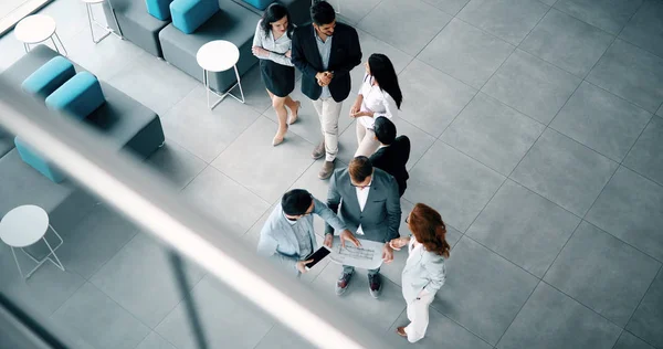 Geschäftsleute Arbeiten Gemeinsam Projekt Und Brainstorming Büro — Stockfoto