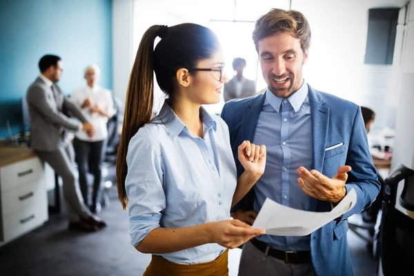 Reunión Negocios Trabajo Equipo Oficina Por Gente Negocios — Foto de Stock