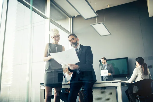 Treffen Unternehmenserfolg Geschäftsleute Brainstorming Teamwork Konzept — Stockfoto