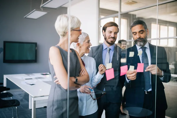 Reunião Empresa Corporativa Sucesso Negócios Pessoas Brainstorming Trabalho Equipe Conceito — Fotografia de Stock