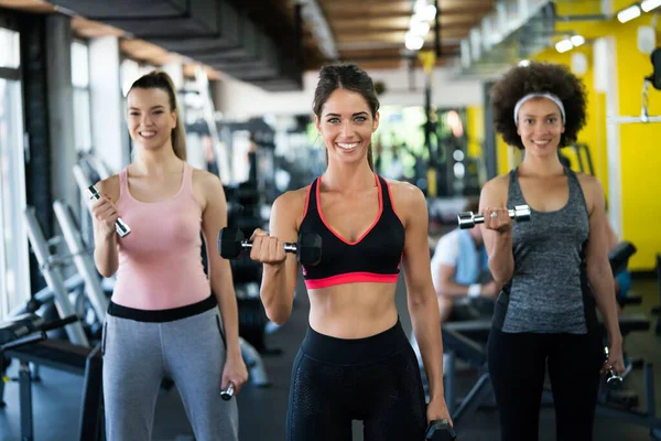 Diversity Group People Training Gym Trainer Sportive Fit Persons Exercising — Stock Photo, Image