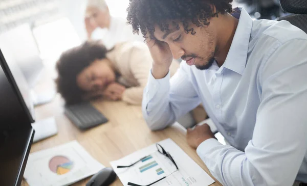 Business Människor Misslyckas Trött Stress Pappersarbete Och Teknikkoncept Affärsfolk Med — Stockfoto