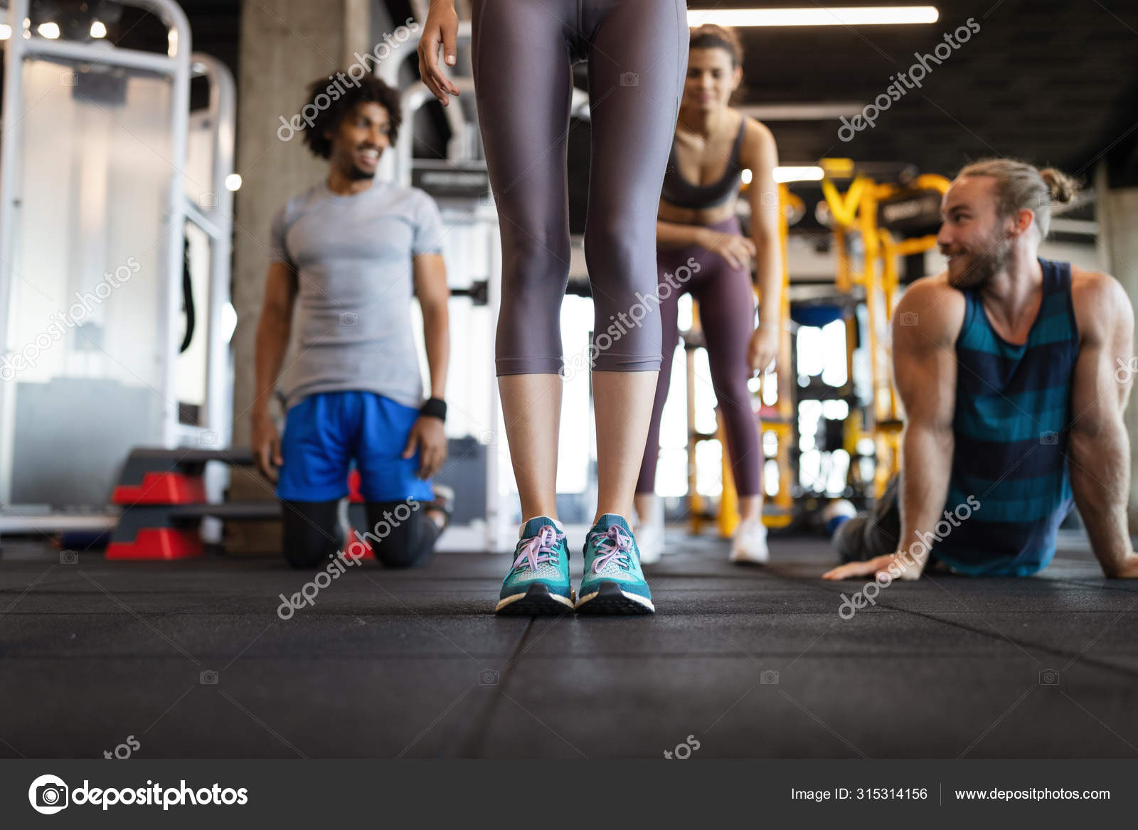 Fitness Sport Training Lifestyle Concept Group Fit People