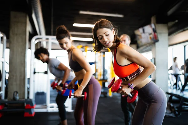 Fitness Sport Training Lifestyle Concept Groep Fitte Mensen Die Trainen — Stockfoto