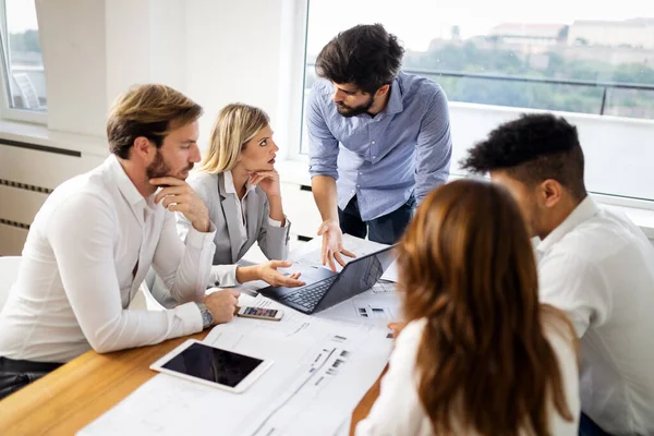 Group Business People Meeting Office Brainstorming Sharing Ideas — Stock Photo, Image