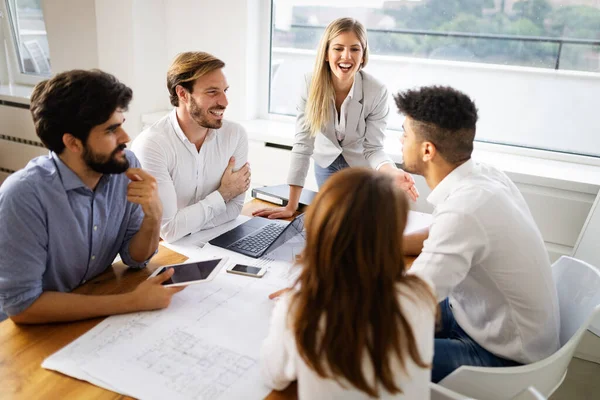 Unternehmer Und Geschäftsleute Konferenz Modernen Konferenzraum Büro Teamwork Personalkonzept — Stockfoto