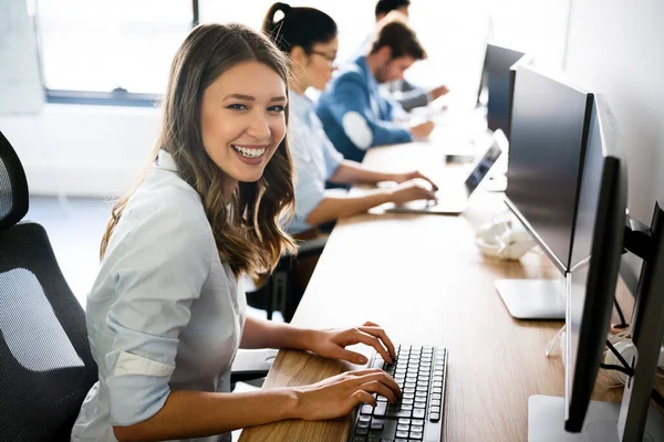 Programmers Working Software Developing Company Office — Stock Photo, Image