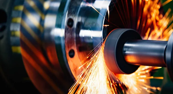 Werkzeugmaschine Metallfabrik Mit Modernen Cnc Bohrmaschinen — Stockfoto