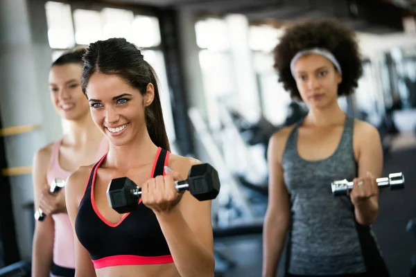 Convient Aux Femmes Sportives Faisant Exercice Entraînant Salle Gym — Photo