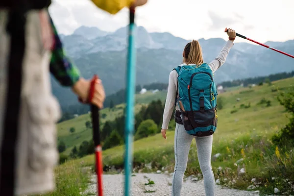 Backpacker Camping Hiking Journey Travel Trekking Concept — Stock Photo, Image