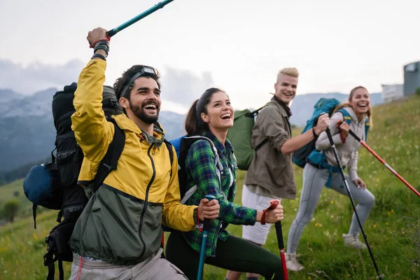 Backpacker Camping Turystyka Podróż Podróży Trekking Koncepcja — Zdjęcie stockowe