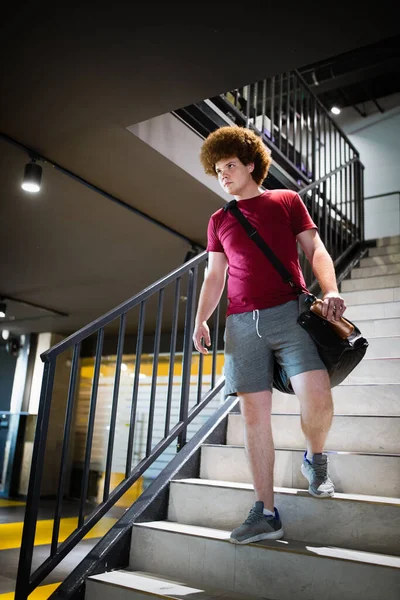 Hombre Joven Gordo Cansado Pensando Problemas Peso Deseo Perder Peso — Foto de Stock