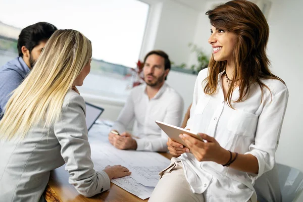 Creación Empresas Diversidad Trabajo Equipo Lluvia Ideas Concepto Reunión — Foto de Stock